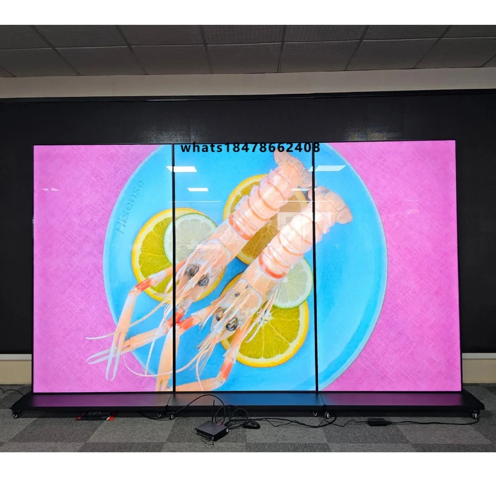 Foldable LED Advertising Poster Screen P1.25 Indoor Digital Signage New A + LCD Panel Capacitive Touch WiFi/Ethernet for Shoppin