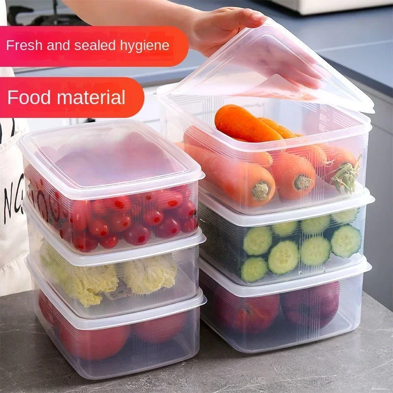 Refrigerator Fresh-keeping Box,Plastic Microwave Lunch Box,Fruit,Vegetable,Egg And Meat Storage Box,Kitchen Storage Container