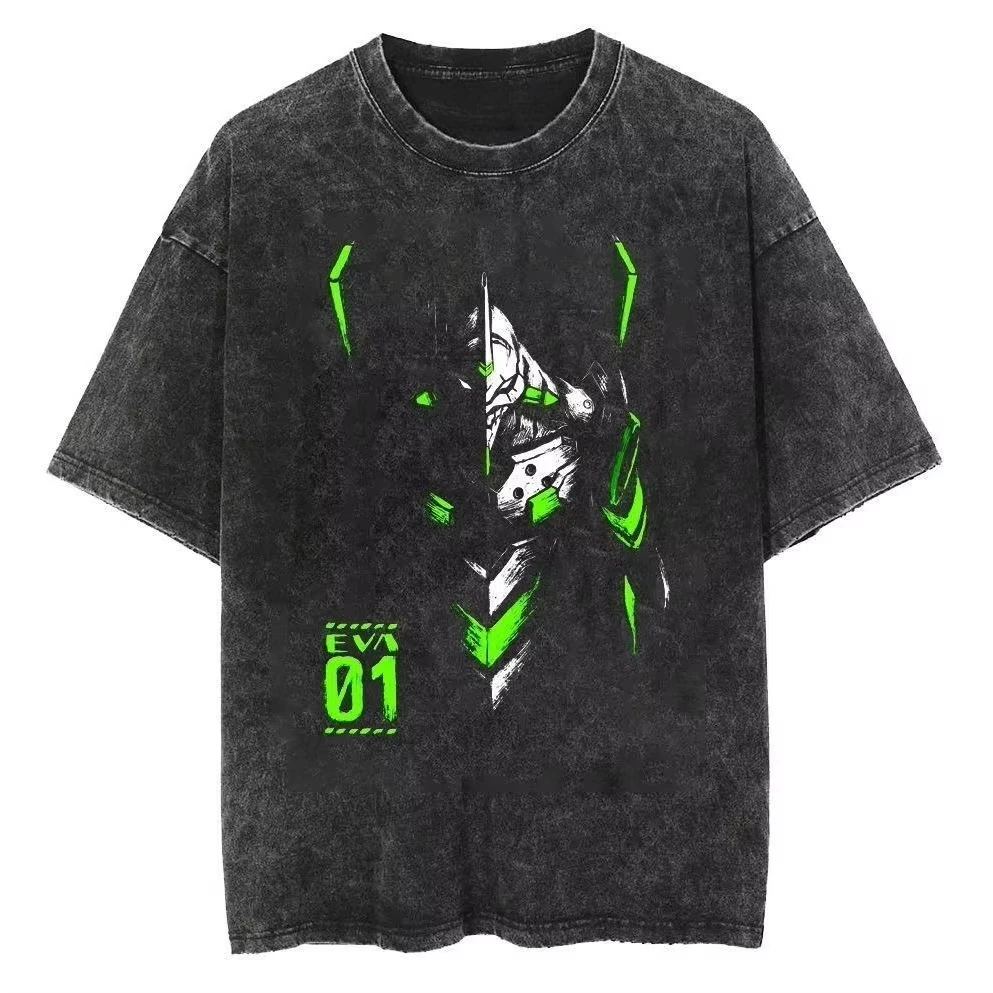 

Neon Genesis Evangelion T Shirt EVA Anime Print Cotton Short Sleeve Tee Casual Loose T-shirt for Men Women Anime Fans 2026 New