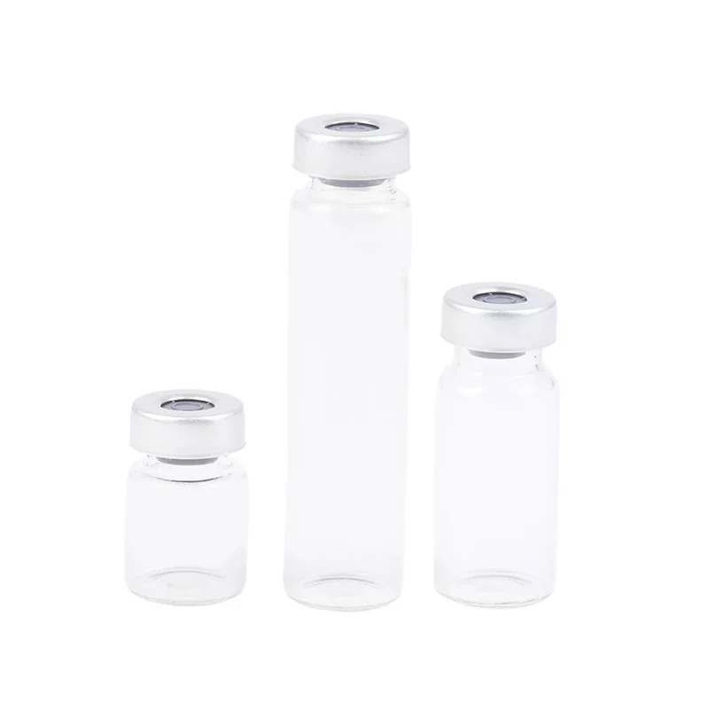 

10 Pack 5/10/20ml Sealed Sample Vials Transparent Glass Vials With Self Healing Injection Port