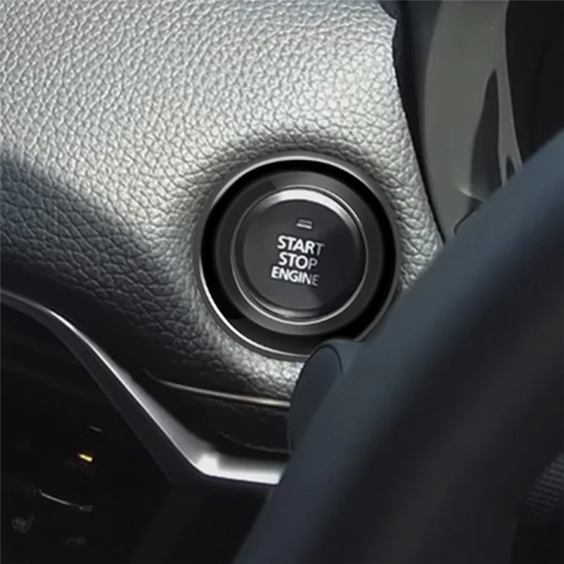 

For Mazda CX-60 2022 2023 Car Start Stop Engine Push Button Cover Ring Cover Sticker Interior Replacement Accessories A