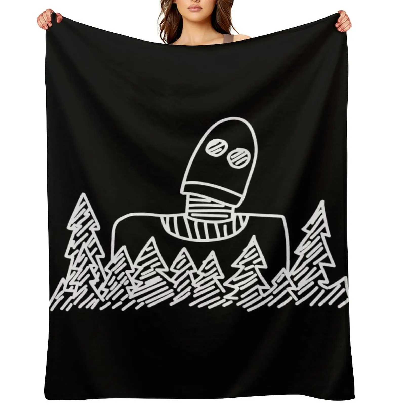

Iron Giant Throw Blanket Retros Camping warm winter Hair Blankets