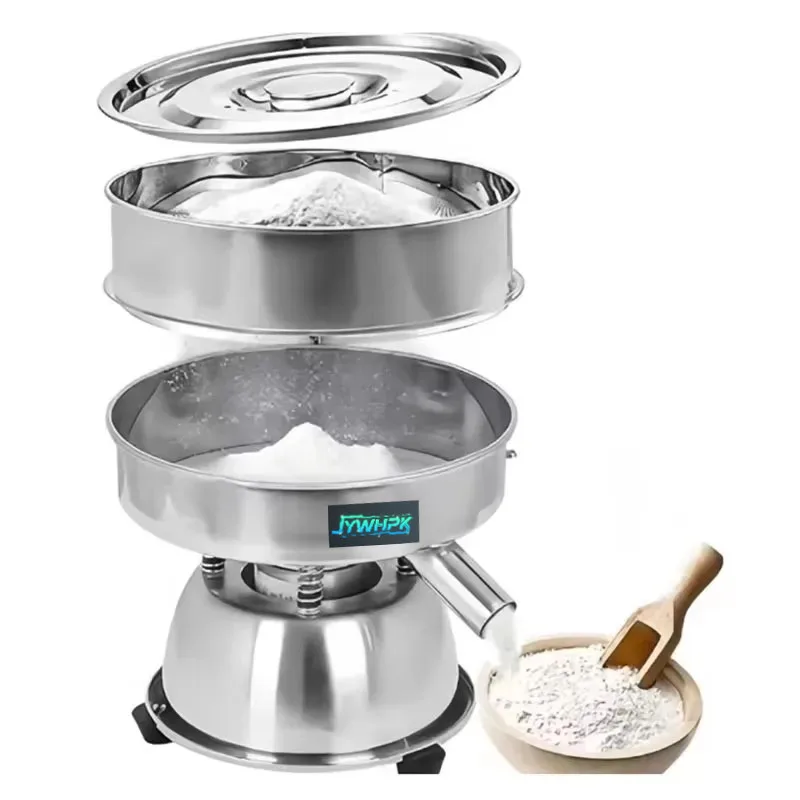 30cm Small Stainless Steel Food Electric Vibrating Sieving Machine, Powder Sieving Machine, Filtration and Separation Screen