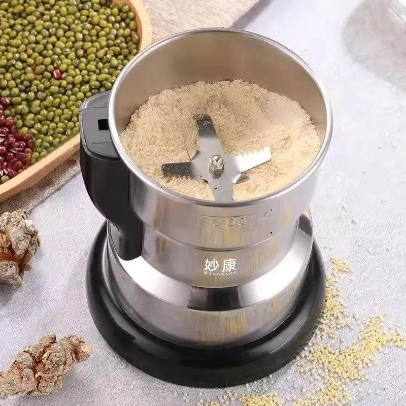 Macinacaffè Elettrico Zai Xiao 400W, Macchina Multifunzionale per Macinare Cereali, Noci, Fagioli, Spezie e Grani, per Uso Domestico