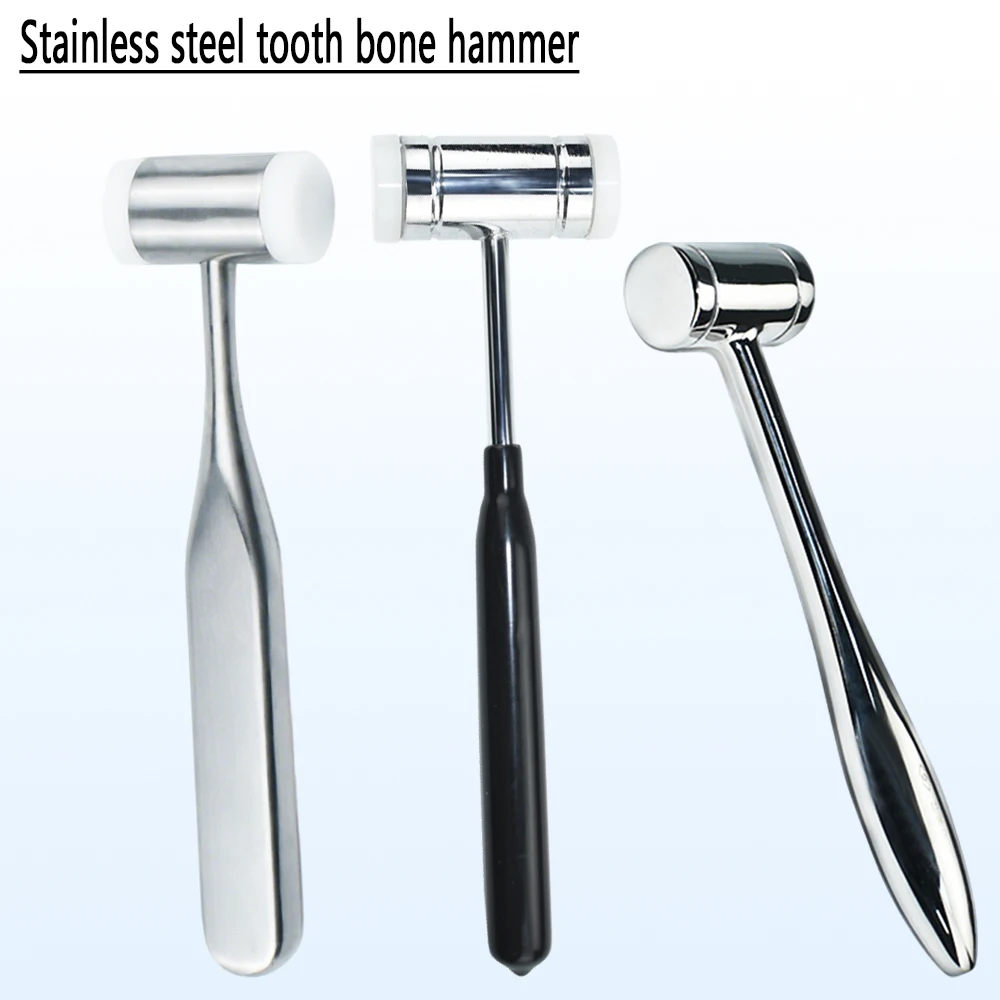Tooth Extraction Bone Contouring and Implant Placement Tools Double Headed Nylon Dental Bone Mallet Hammer for Oral Surgery