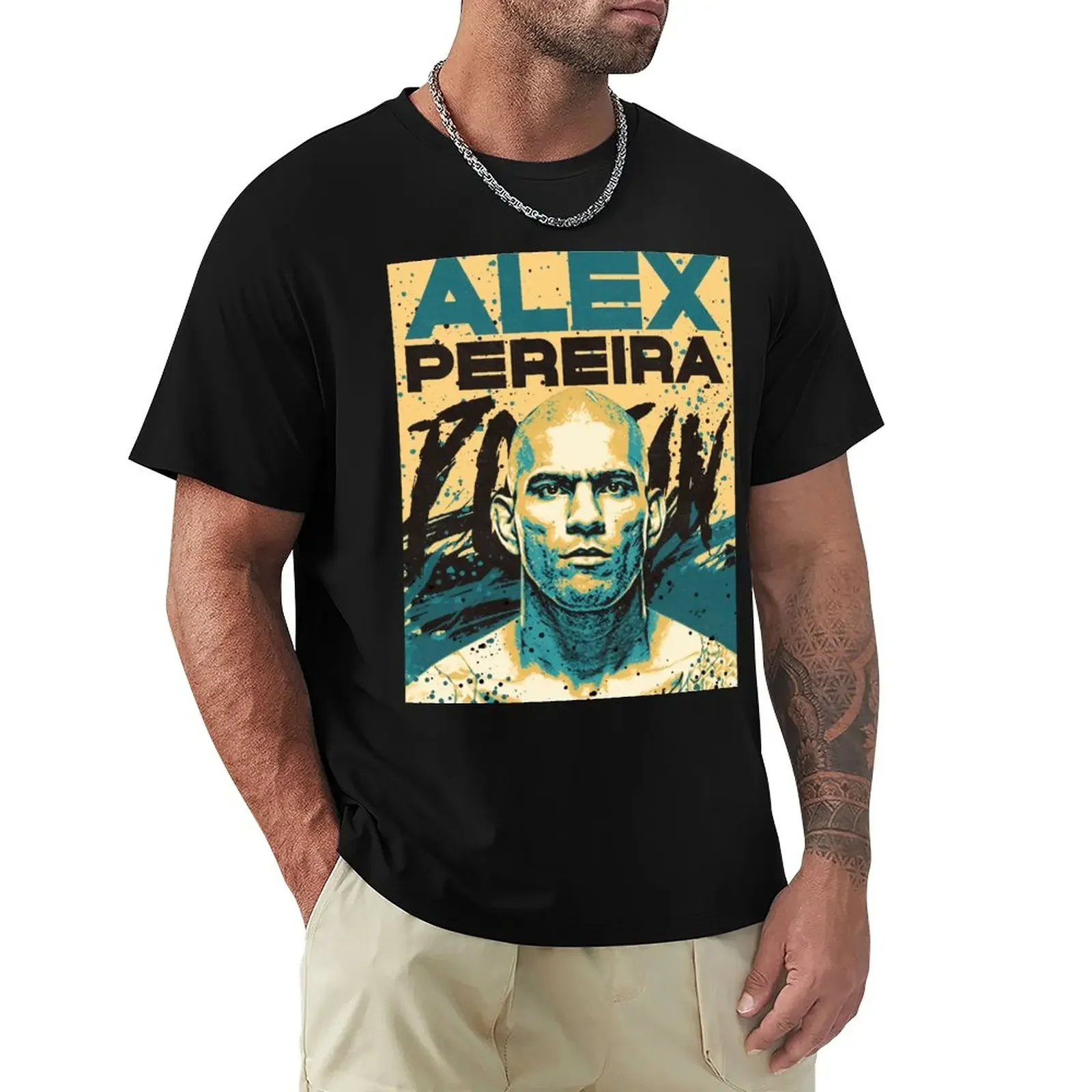 Alex Pereira T-Shirt cute tops Anime t-shirt boys animal print shirt men t shirt