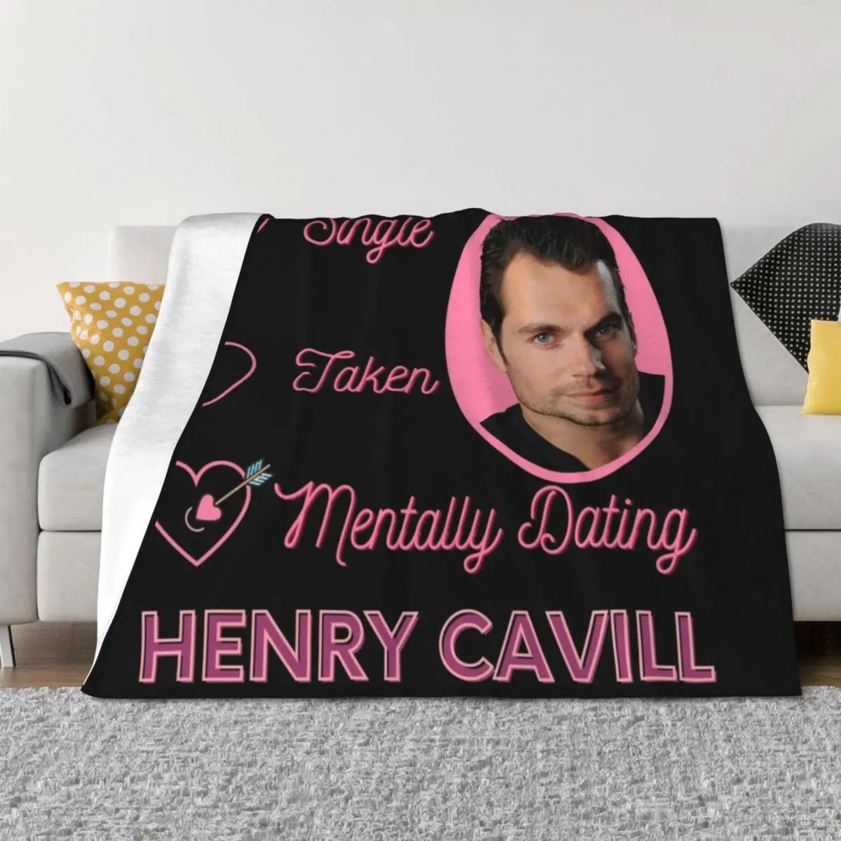 

Mentally Dating Henry Cavill Throw Blanket Camping Travel Decorative Sofas Blankets
