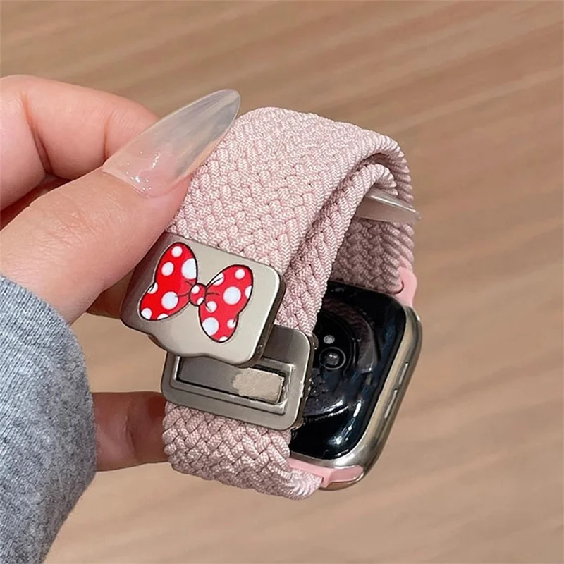 Cartoon Cute Bowknot Magnetic Strap For Apple Watch Band Ultra2 49mm 45mm 44 41 42 Correa Band For Iwatch Series 10 9 8 SE 7 6 image 5