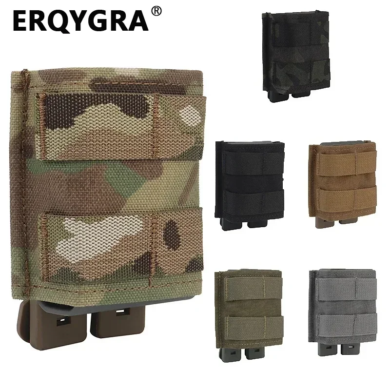 

ERQYGRA Tactical Molle Pouch Holster FAST 7.62 AK Single Mag Magazine with Belt Clip Hunting New Gear Airsoft System Accessories