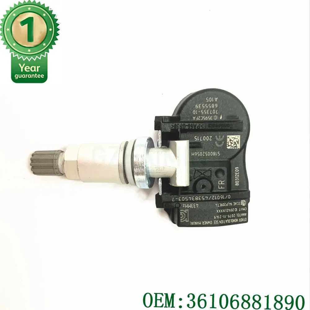 고품질 자동차 부품 OEM 36106856209 36106881890 6855539 BMW MINI용 TPMS 타이어 공기압 센서