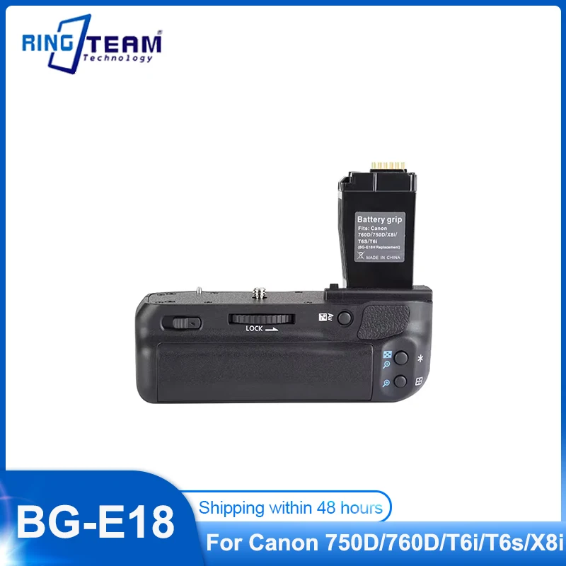 

BG-E18 Vertical Battery Grip for Canon 760D 750D X8i T6S T6i - Dual LP-E17 Battery Vertical Shutter Dials