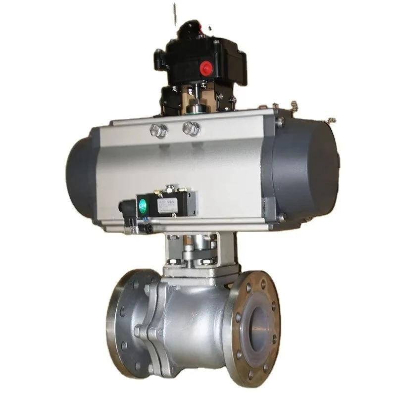 Open Closed Type Q800-C-F4/F46 Stainless Steel Series Flanged Pneumatic Fluorine Lining Ball Valve