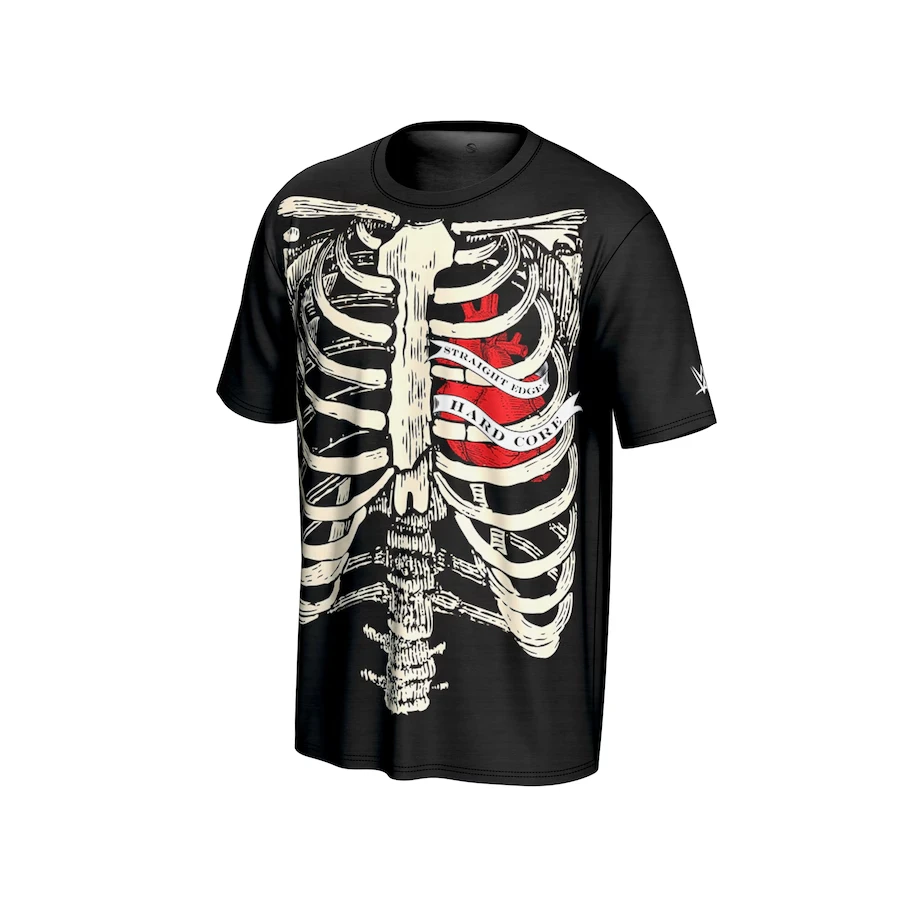 

Men's Black CM Punk Ribcage T-Shirt Is Simple Fashionable Trendy Loose Sweat Absorbing Breathable Suitable For Outdoor Sports