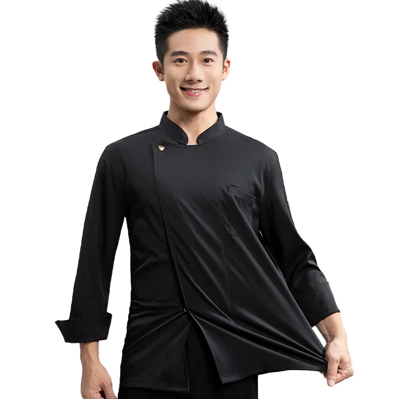 

Stretch Chef Workwear Long Sleeve Fall Hotel Restaurant Catering Bakery Back Kitchen Staff Uniform
