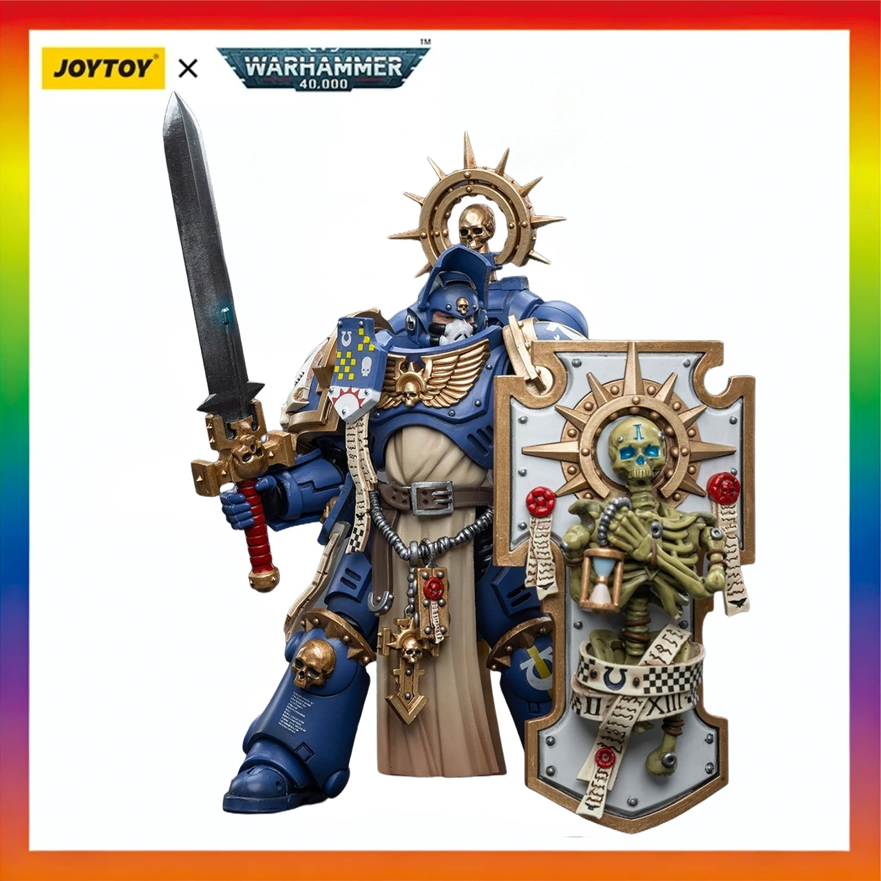 

Original JOYTOY WARHAMMER 40K UltramarinesPrimaris Captain with Relic Shield and Power Sword Action Figure Model Gift Toys