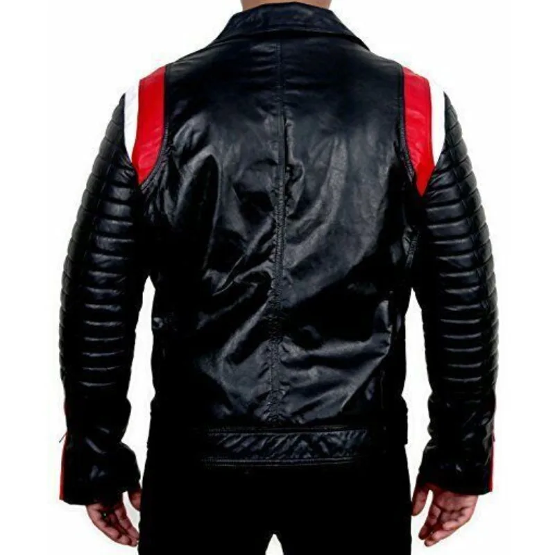 Blue Valentine Black Moto Biker 100% Real Leather Jacket for Men Fashion Trends