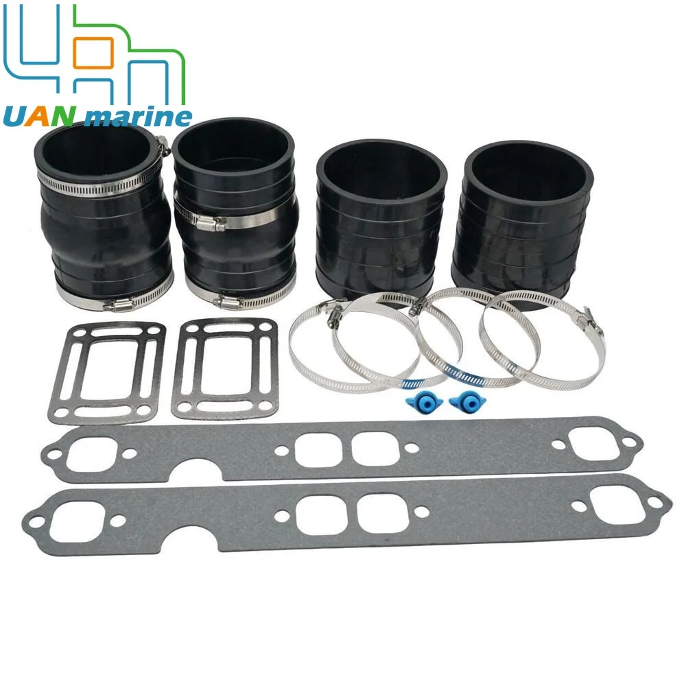 Volvo Penta 5.0L/5.7L Sterndrive V8 Exhaust Manifold Bellow Kit Gasket 3852468 3852696 351325 3852741 18-2779 18-4226 8M0119211