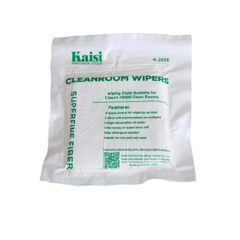 Kaisi 50Pcs Bag Soft  Cleanroom Wiper Non Dust Cloth Dust Free Paper Phone LCD Repair Tool for Class 1-10000 Clean Rooms