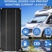 50W Solar Panel DC 18V Solar Cell Portable Controller Charge Plate Kit Waterproof Solar Trickle Charger Camping Outdoor Battery