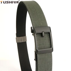 TUSHI New Military Belt For Men Sturdy Nylon Metal Automatic Buckle Police Duty Belt Tactical Outdoor Girdle IPSC Accessories