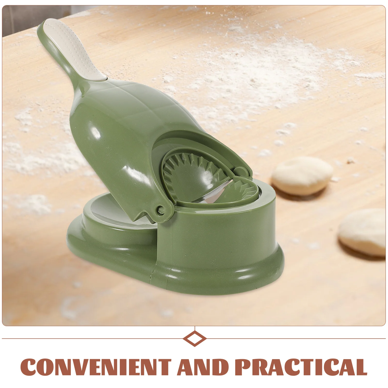 

Dumpling Presser Kitchen Gadget Portable Tool for Making Wrappers Mini Pie Shells Long Handle Flat Surface Suitable Home Kitchen