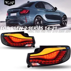 For BMW 2 Series Modified Dragon Scale LED Taillight 2014-2021 Turn Signal DRL Rear Tail Light Lamp M2C F22 F23 F87 218 220i 230