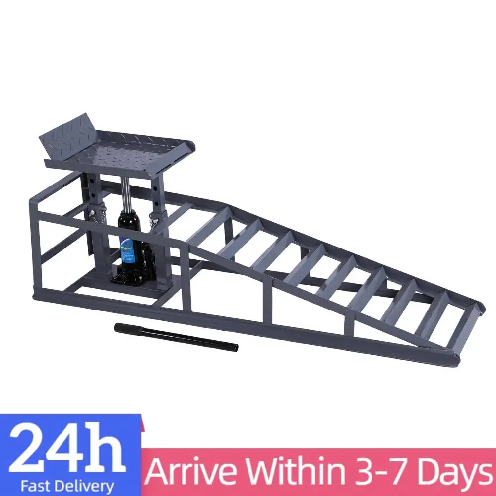 

2 шт. Автомобильные сервисные рампы для грузовиков с регулируемой высотой 9,8-15 дюймов, для обслуживания автомобилей и грузовиков в домашнем гараже, замены масла