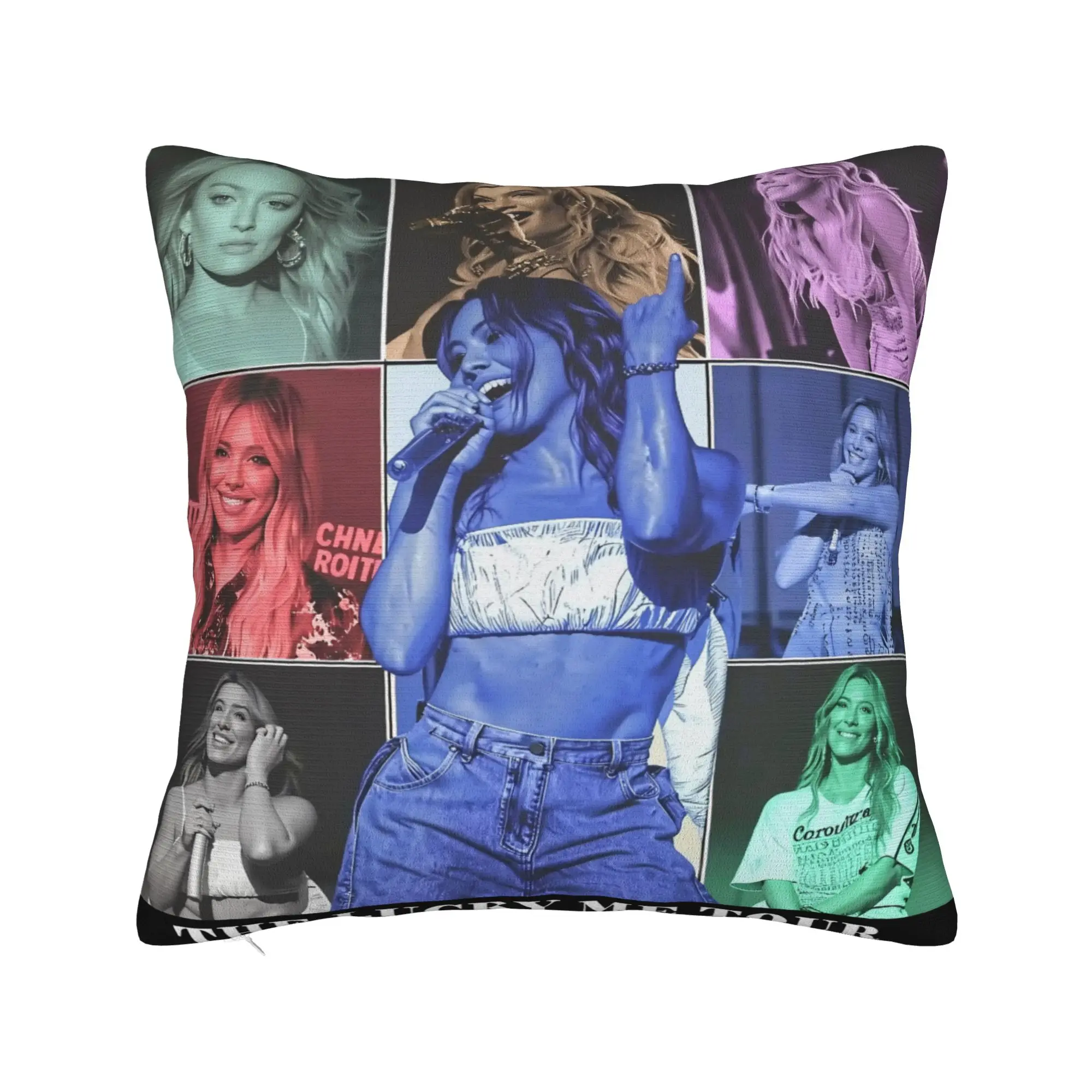 Pillow Cover Hilary Duff Lucky Me Tour  Fashion Pillow Case For Living Room Bed Chair Pillowcases