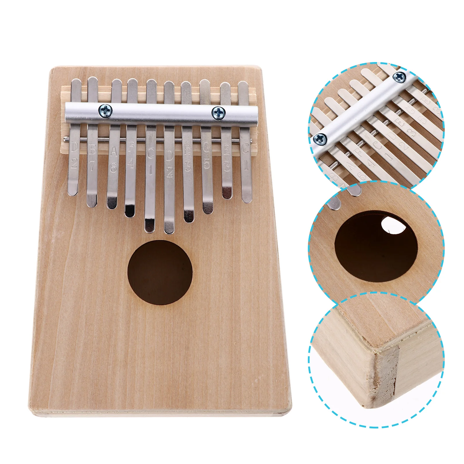 Thumb Piano DIY Musical Instruments Accessories Portable Hand Painting Graffiti Kalimba Side Pine Child