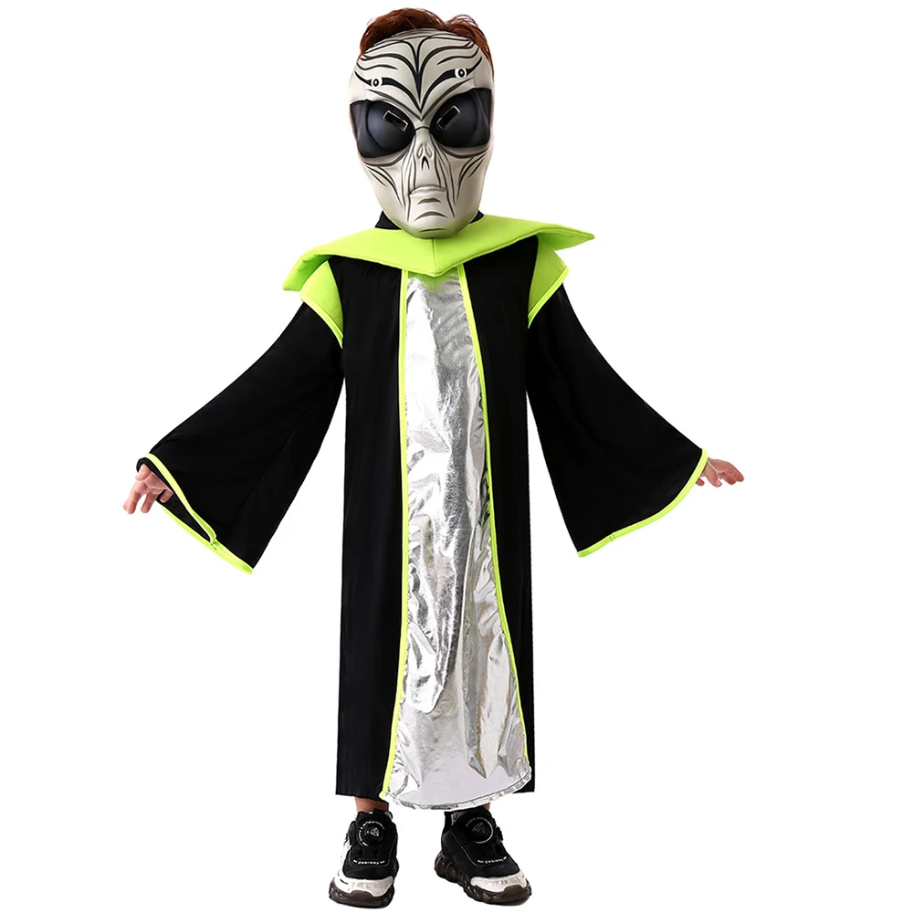 

Black Alien Enfants Fancy Dress Up Niño Space Aliens Carnival Halloween Costume For Enfant New Arrival 2026
