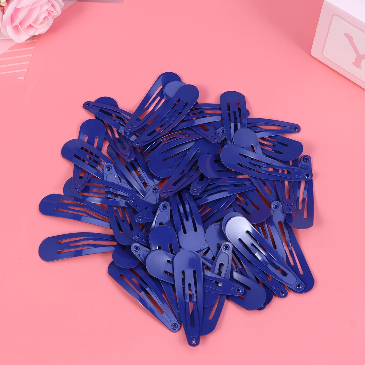 50Pcs Snap Hair Clips Snap Metal HairPin Barrettes Hair Styling Tool BB Hair Clip Metal Paint Frosted Hairpins Hair Accessories