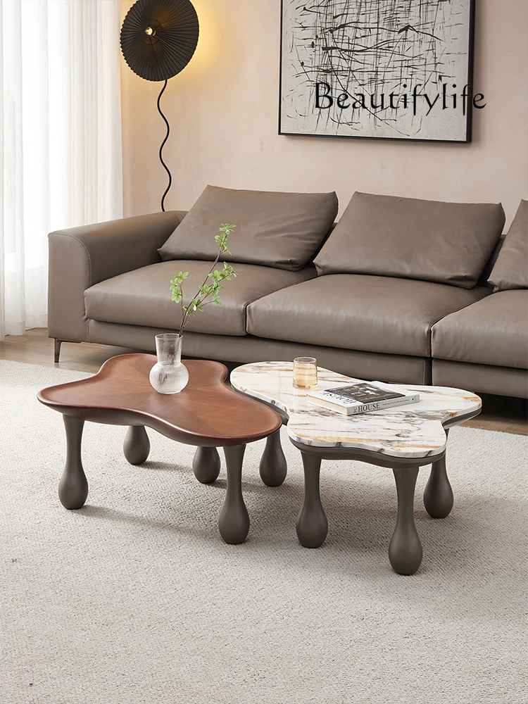 

Marble Shaped Coffee Table Minimalist Living Room Home Tea Table