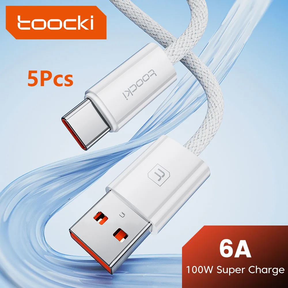 Toocki 6A 66W USB Typ C Kabel Für Huawei P60 P50 P40 P30 Mate Honor 70 Pro Schnelle Lade typ C Kabel Für Xiaomi 12 Samsung S23