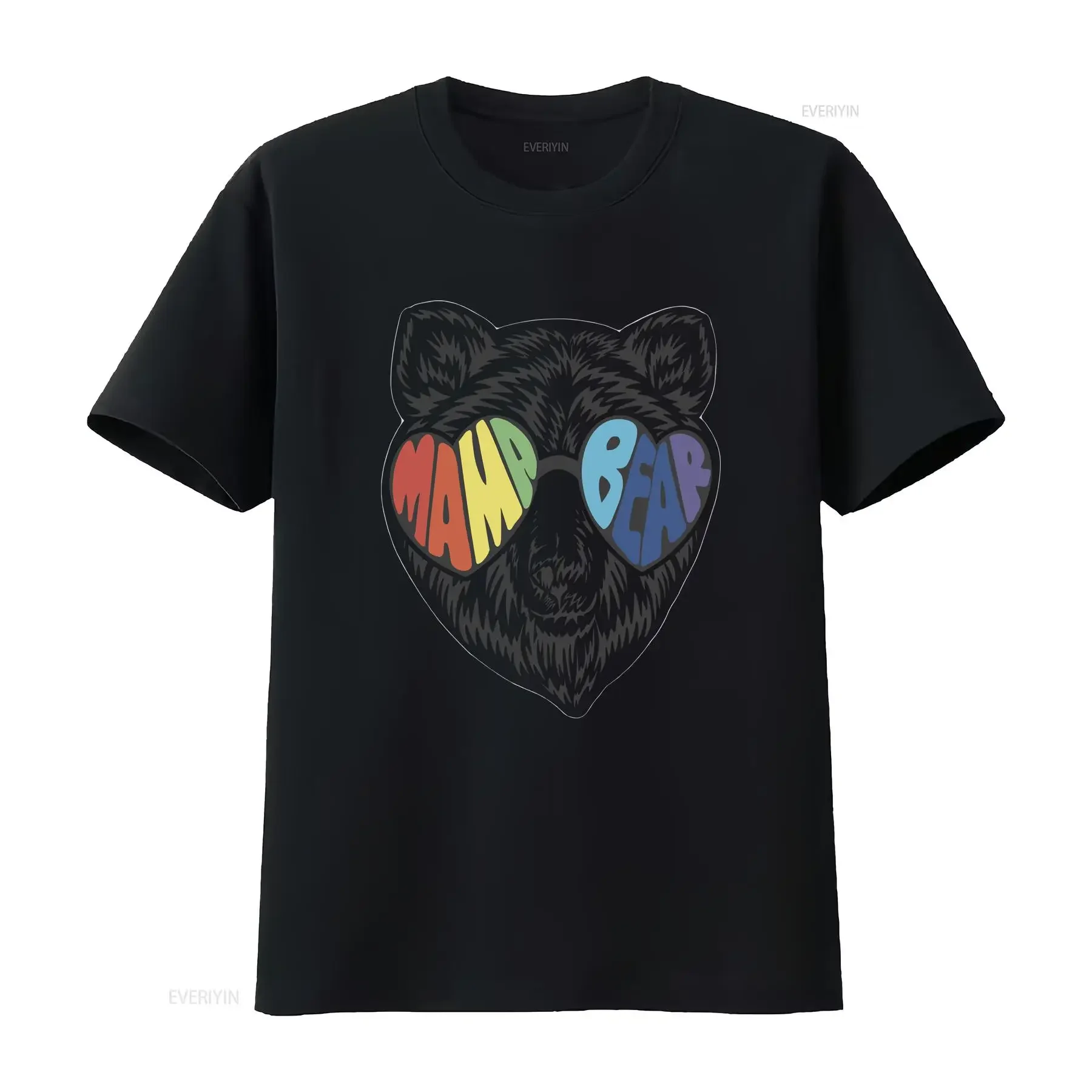 Camiseta Mama Bear, gafas de sol, divertida mamá, nueva madre, vintage, lavada, informal, ropa de calle para hombre, ropa de diseñador cómoda y versátil
