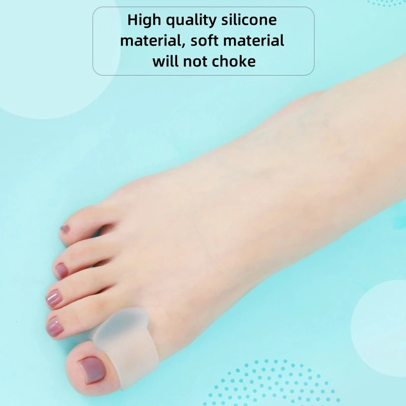 2pcs=1pair Separator Finger Feet Care Protector Silicone Toe Orthopedic Products Bunion Corrector Hallux Valgus For Pedicure