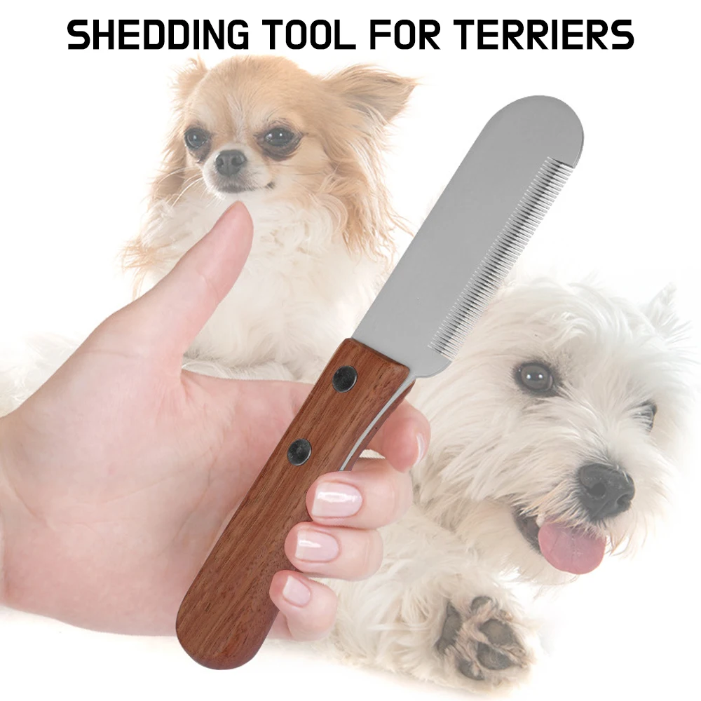 Dog Brush Pets Terrier Plucking Knife Pet Dog Comb Hair Beating Knife Scraper Comb Racing Dog Grooming Tools Pet Supplies