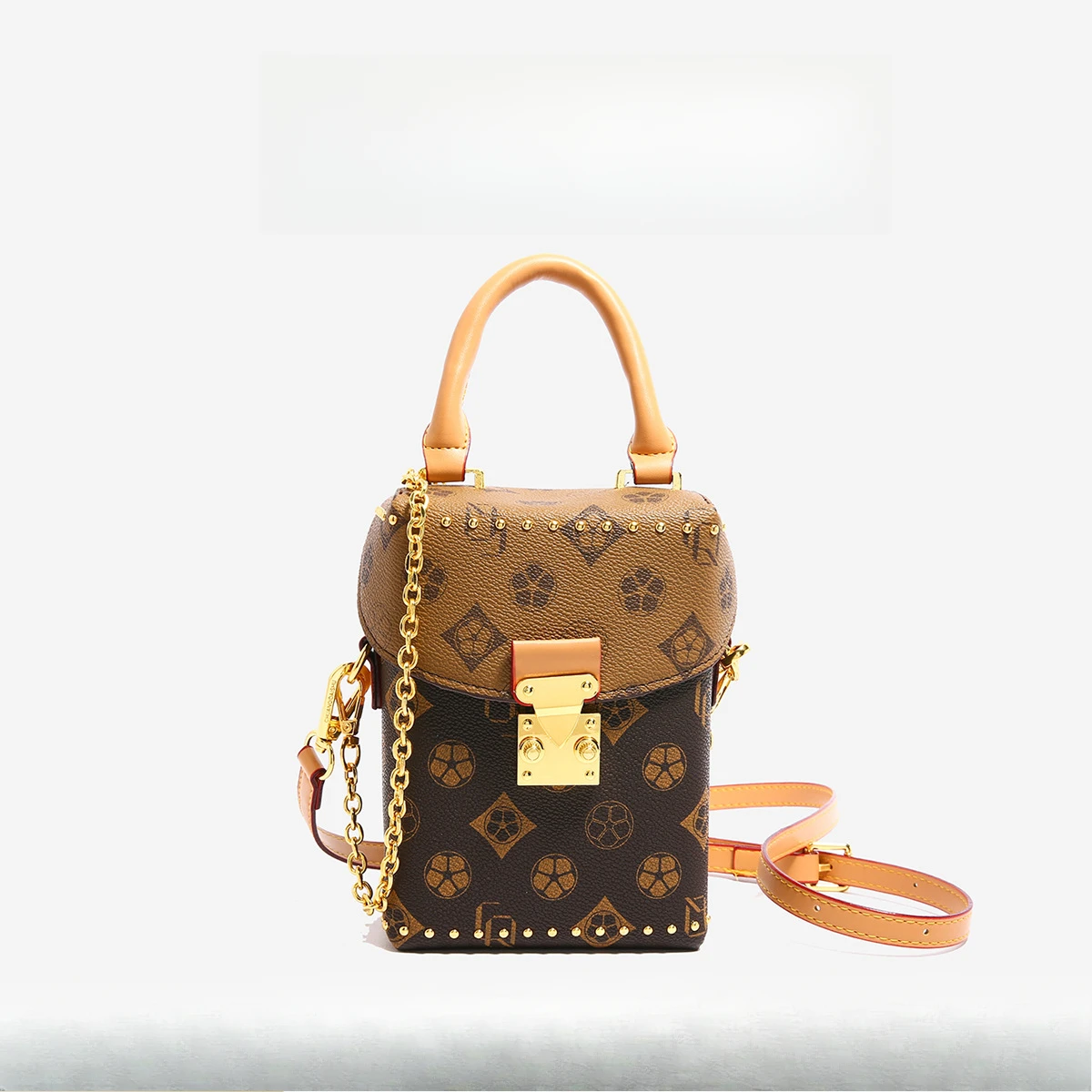 

‌2025 New Arrival Monogram Mini Square Crossbody Bag Women's Luxury Chain Strap Shoulder Phone Purse Versatile Designer Handbag