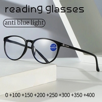 Reading Glasses Men Women Vintage Anti Blue Light Presbyopic Eyeglasses Round Full Frame Eyewear +1.0+1.5+2.0+2.5 +4.0