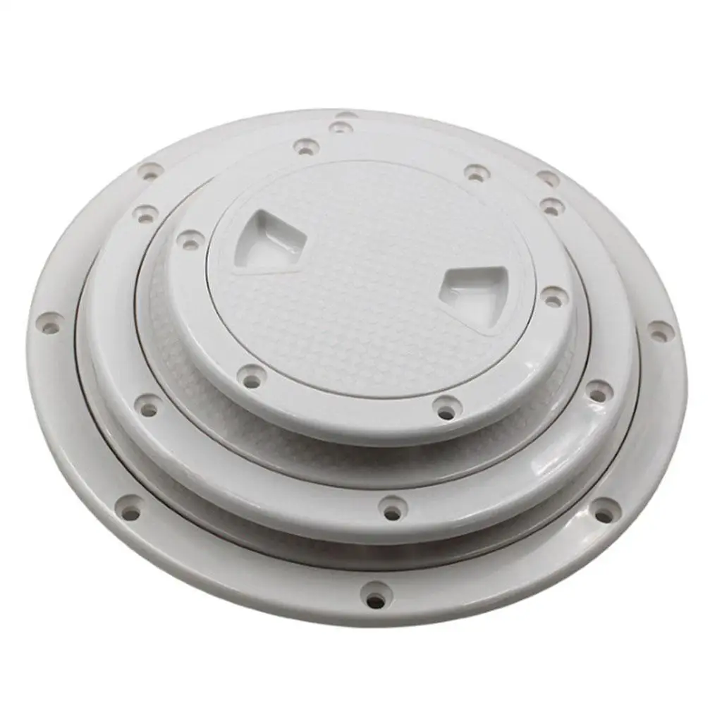 

Nautical Inspection Cover ABS Detachable Deck Access Round White Non Slip Hatch Plate for Marine Use