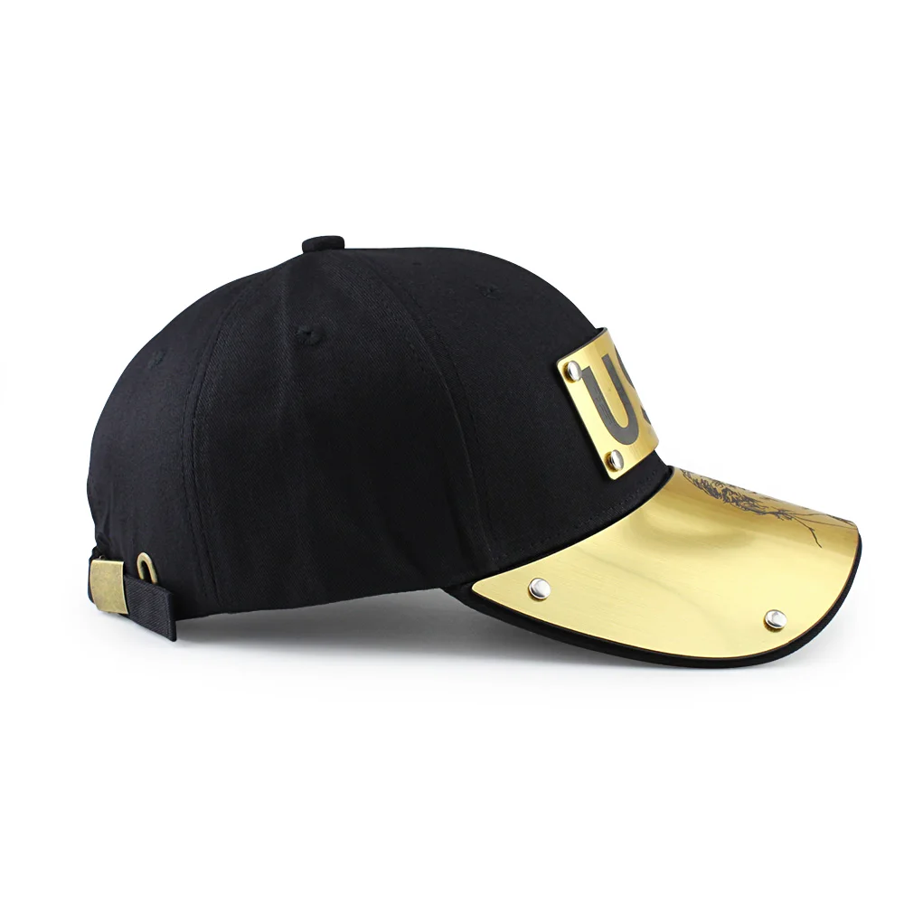 Cotton Baseball Cap Men Women Popular Hat Outdoor Adjustable Sports Visors Cap Golden Bottom Customized Patterns Unisex hip-hop