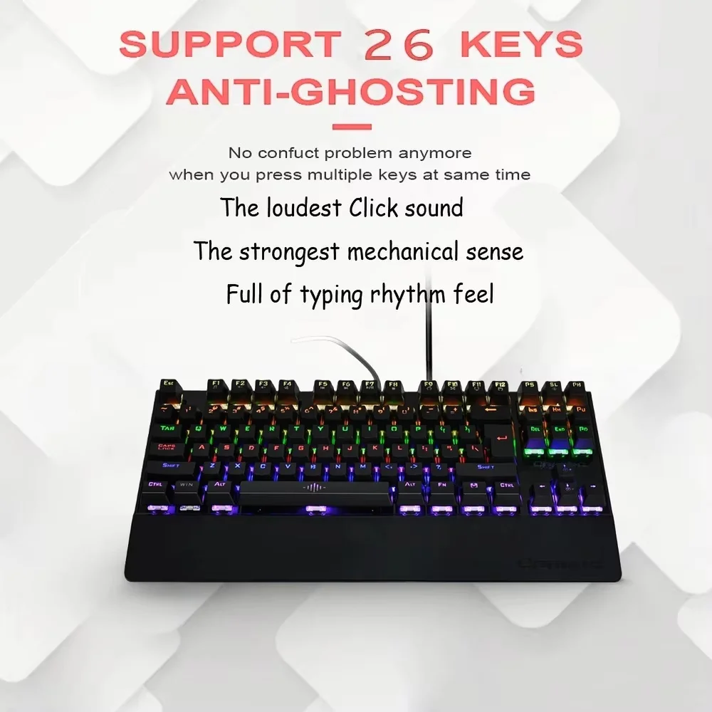 Clavier mécanique 26 touches Anti-image fantôme rétro-éclairage rvb fonction Win-Lock clavier de jeu avec clavier numérique