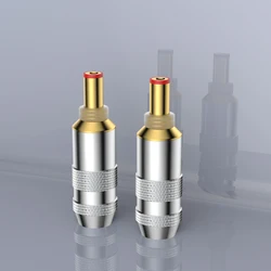 New Audiocrast 24K Gold Plated DC Power Plug Connector for Hi End Audio Grade HIFI DC2.1 DC2.5 DC3.5x1.3mm Plug