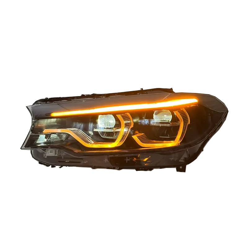 SJC Auto Car Parts for B M W 5 Series G30 G38 2018-2020 Headlight Yellow White Amber DRL Switch Tri-Color Turn Signal Lamps