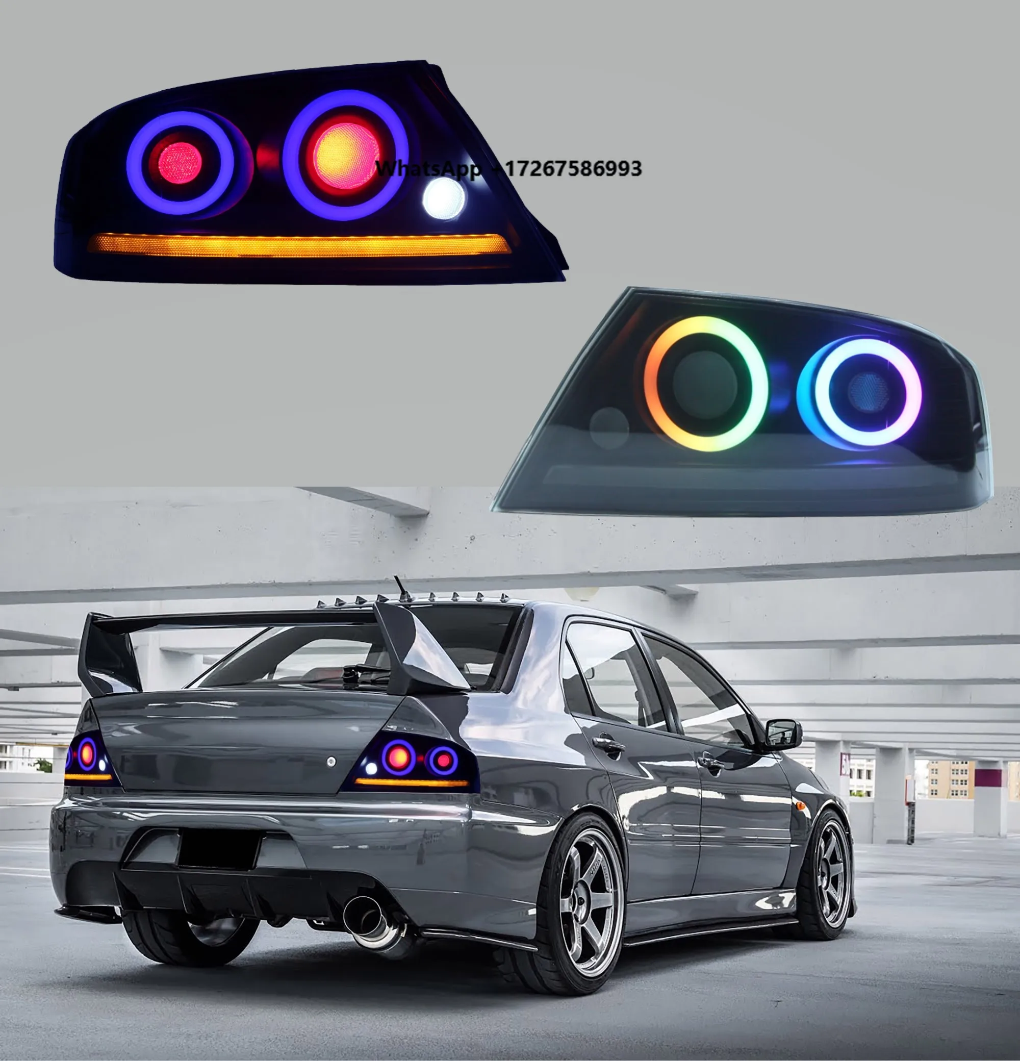 

Auto Part LED Car Tail Lamp Tail Light RGB for Lancer 2001-2007 EVO Dynamic Turn Signal Brake Reverse Tuning Assembly