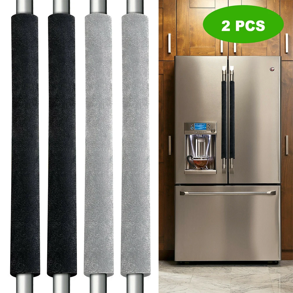 2Pcs/Set Refrigerator Door Handle Cover Velvet Cloth Kitchen Appliance Decor Fridge Oven Handle Door Knob Protector Home Decor