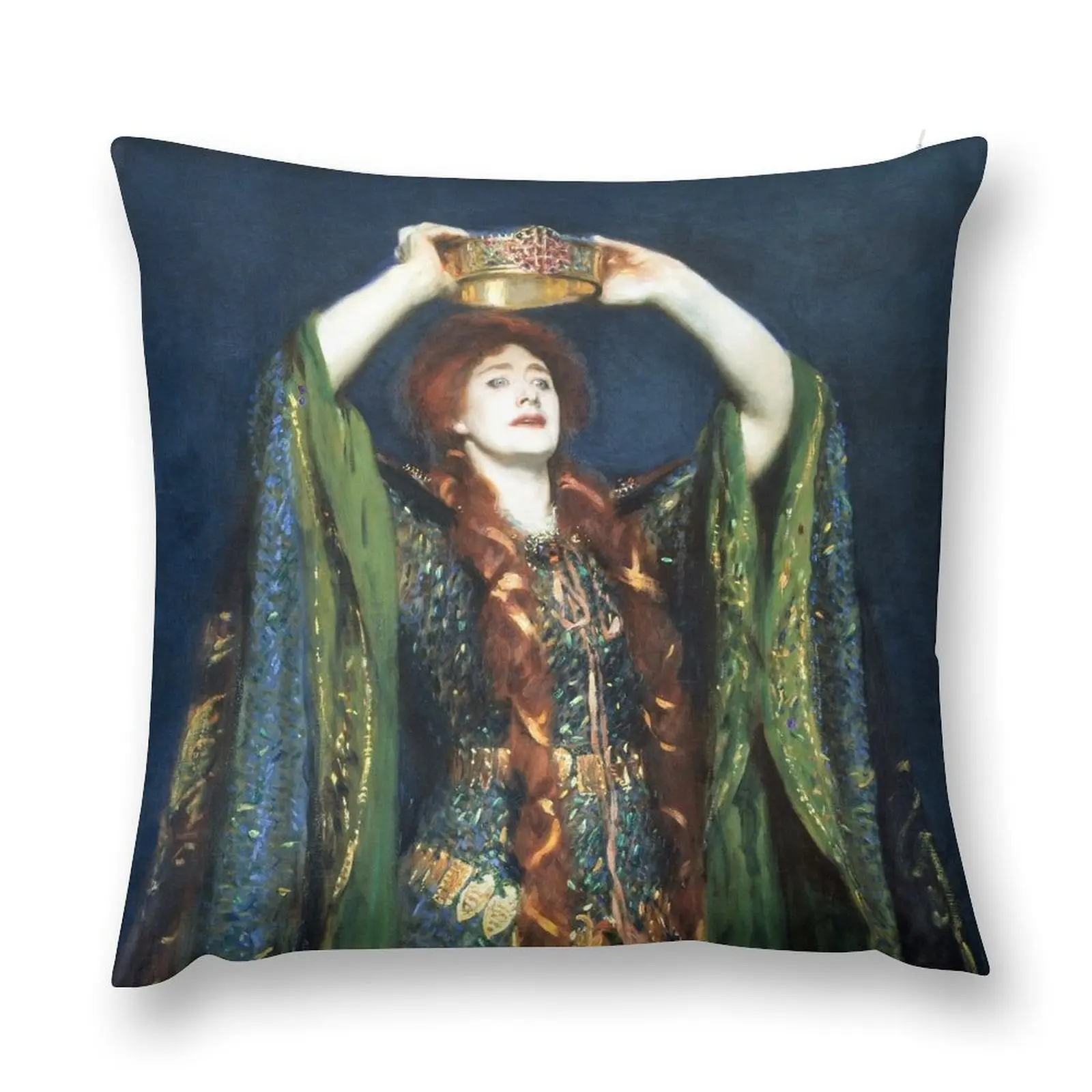 

Ellen Terry as Lady MacBeth - John Singer Sargent 1899 Throw Pillow Sofa Cushions Cover Embroidered Cushion Cover pillow