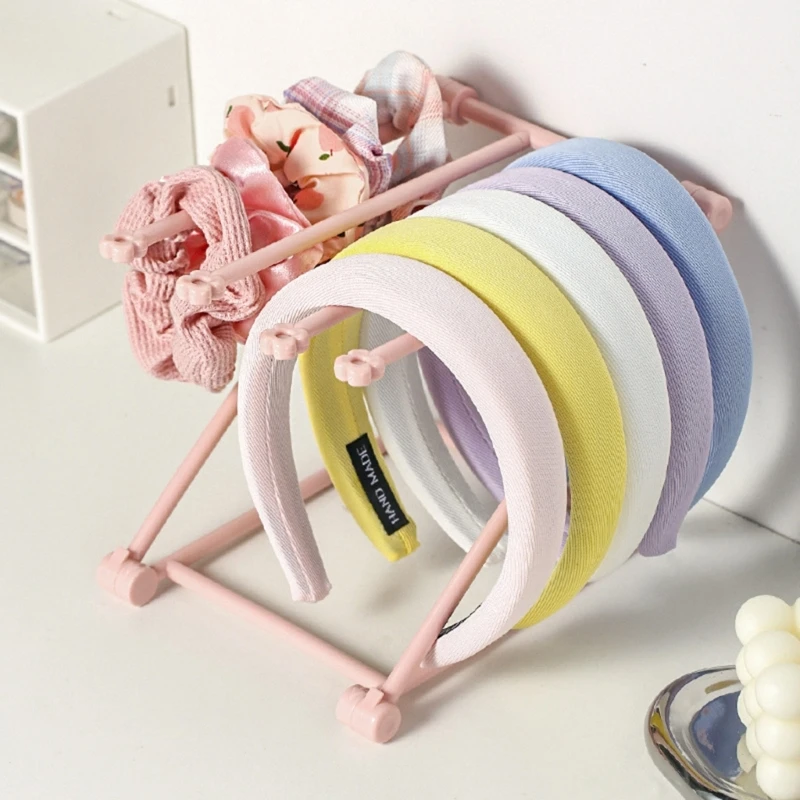 Trend Headband Holder Foldable Stand Storage for Women Bow Hairband Organizers Headwear Hair Accessories Display Rack Holder