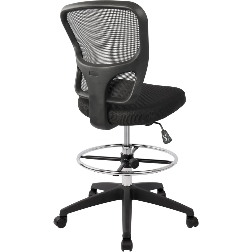 

Ergonomic Office Chairs, Office Drafting Chair, Rolling Stool Chair Armless Standing Desk Chair with Footrest Bar Stools