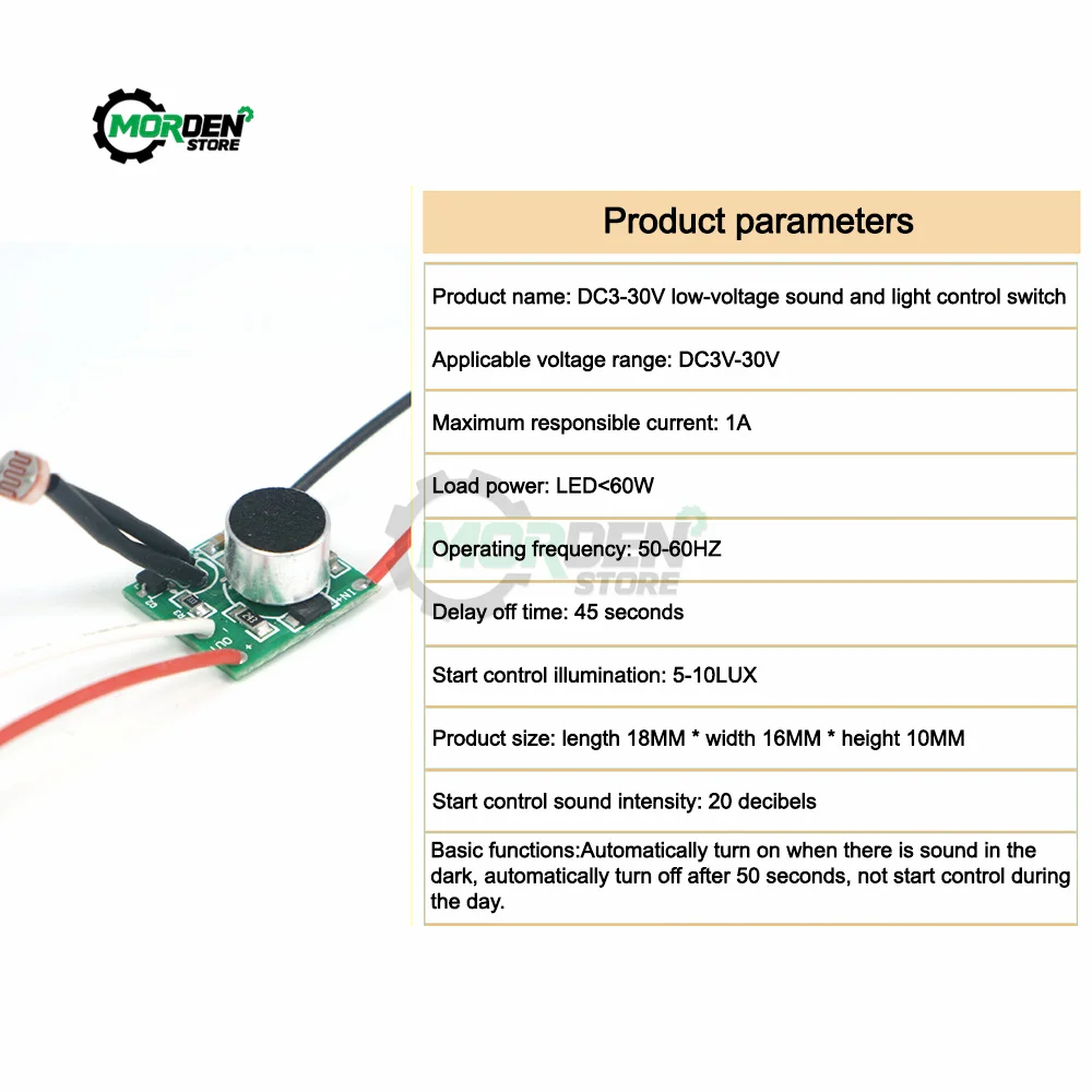 DIY Voice Control Switch Module 5v Sound And Light Circuit Board  Induction Alarm Low Voltage Led  Module Power Supply