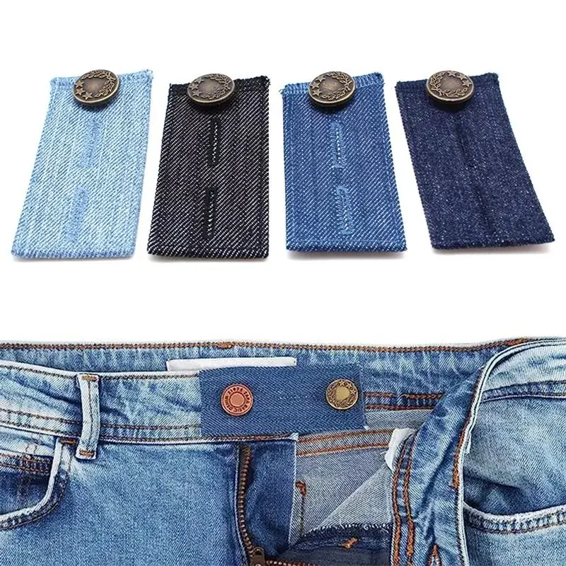 6pcs Jeans Waist Expander Button Elastic Waist Extender Button Belt Extension Denim Extenders Adjustable Easy Fit Pants Button
